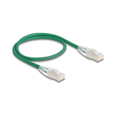 Delock - Sítový kabel - RJ-45 (M) do RJ-45 (M) - 50 cm - 4.9 mm - U/FTP - CAT 6a - neobsahuje halogen, provedení bez hrbolku