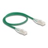 Delock - Sítový kabel - RJ-45 (M) do RJ-45 (M) - 50 cm - 4.9 mm - U/FTP - CAT 6a - neobsahuje halogen, provedení bez hrbolku