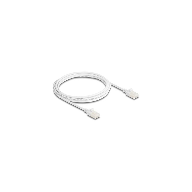Delock - Patch kabel - RJ-45 (M) do RJ-45 (M) - 2 m - 3.6 mm - U/UTP, nestínený - CAT 6a - neobsahuje halogen, lisovaný