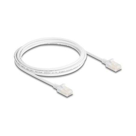 Delock - Patch kabel - RJ-45 (M) do RJ-45 (M) - 2 m - 3.6 mm - U/UTP, nestínený - CAT 6a - neobsahuje halogen, lisovaný