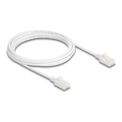 Delock - Sítový kabel - RJ-45 (M) do RJ-45 (M) - 3 m - 3.6 mm - U/UTP, nestínený - CAT 6a - neobsahuje halogen, provedení bez