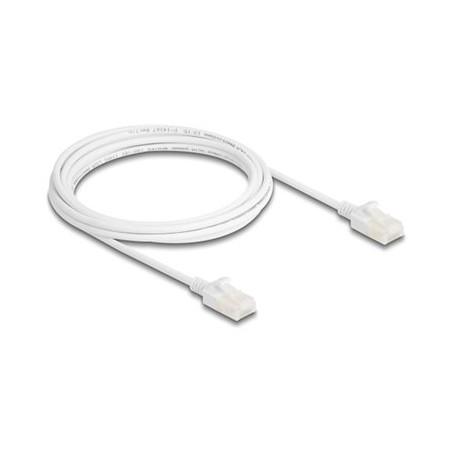 Delock - Sítový kabel - RJ-45 (M) do RJ-45 (M) - 3 m - 3.6 mm - U/UTP, nestínený - CAT 6a - neobsahuje halogen, provedení bez