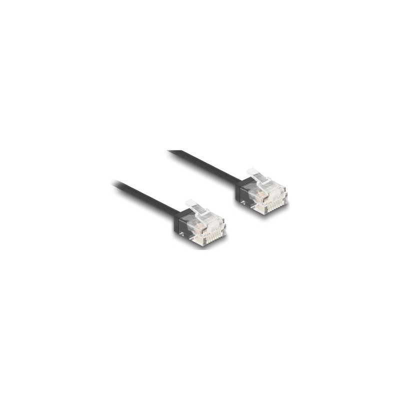 Delock - Patch kabel - RJ-45 (M) do RJ-45 (M) - 3 m - 2.6 mm - UTP - CAT 6 - rychlost prenosu dat až 1 Gb/s, ultra-tenký - cerná