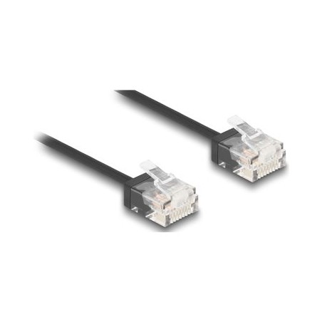 Delock - Patch kabel - RJ-45 (M) do RJ-45 (M) - 3 m - 2.6 mm - UTP - CAT 6 - rychlost prenosu dat až 1 Gb/s, ultra-tenký - cerná