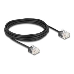 Delock - Patch kabel - RJ-45 (M) krátký do RJ-45 (M) krátký - 5 m - 2.6 mm - UTP - CAT 6 - ultra-tenký - cerná