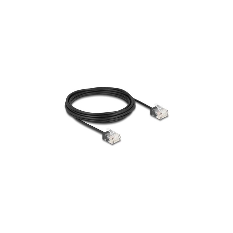 Delock - Patch kabel - RJ-45 (M) krátký do RJ-45 (M) krátký - 5 m - 2.6 mm - UTP - CAT 6 - ultra-tenký - cerná