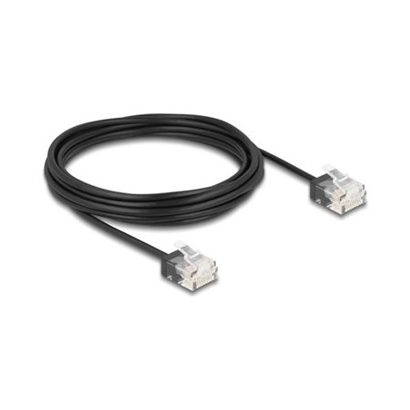 Delock - Patch kabel - RJ-45 (M) krátký do RJ-45 (M) krátký - 5 m - 2.6 mm - UTP - CAT 6 - ultra-tenký - cerná