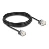 Delock - Patch kabel - RJ-45 (M) krátký do RJ-45 (M) krátký - 5 m - 2.6 mm - UTP - CAT 6 - ultra-tenký - cerná