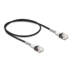 Delock - Patch kabel - RJ-45 (M) do RJ-45 (M) - 50 cm - 3 mm - UTP - CAT 6a - neobsahuje halogen, lisovaný, tenký - cerná