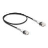 Delock - Patch kabel - RJ-45 (M) do RJ-45 (M) - 50 cm - 3 mm - UTP - CAT 6a - neobsahuje halogen, lisovaný, tenký - cerná