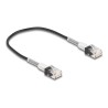 Delock - Patch kabel - RJ-45 (M) do RJ-45 (M) - 30 cm - 3 mm - UTP - CAT 6a - neobsahuje halogen, lisovaný, tenký - cerná