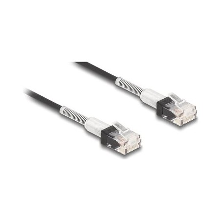 Delock - Patch kabel - RJ-45 (M) do RJ-45 (M) - 2 m - 3 mm - UTP - CAT 6a - neobsahuje halogen, rychlost prenosu dat až 10