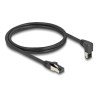 Delock - Sítový kabel - RJ-45 (M) zahnutý nahoru do RJ-45 (M) rovné - 1 m - 6.2 mm - S/FTP - CAT 8.1 - bootovaný, neobsahuje