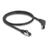 Delock - Patch kabel - RJ-45 (M) zahnutý nahoru do RJ-45 (M) rovné - 0.5 m - 6.2 mm - S/FTP - CAT 8.1 - neobsahuje halogen