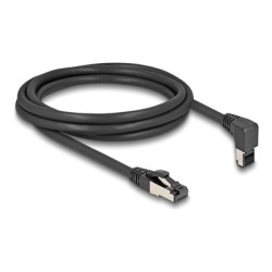 Delock - Patch kabel - RJ-45 (M) zahnutý nahoru do RJ-45 (M) rovné - 2 m - 6.2 mm - S/FTP - CAT 8.1 - neobsahuje halogen