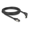 Delock - Patch kabel - RJ-45 (M) zahnutý nahoru do RJ-45 (M) rovné - 2 m - 6.2 mm - S/FTP - CAT 8.1 - neobsahuje halogen