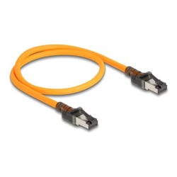 Delock - Patch kabel - RJ-45 (M) do RJ-45 (M) - 50 cm - 6.2 mm - S/FTP - CAT 6a - bootovaný, neobsahuje halogen, provedení bez