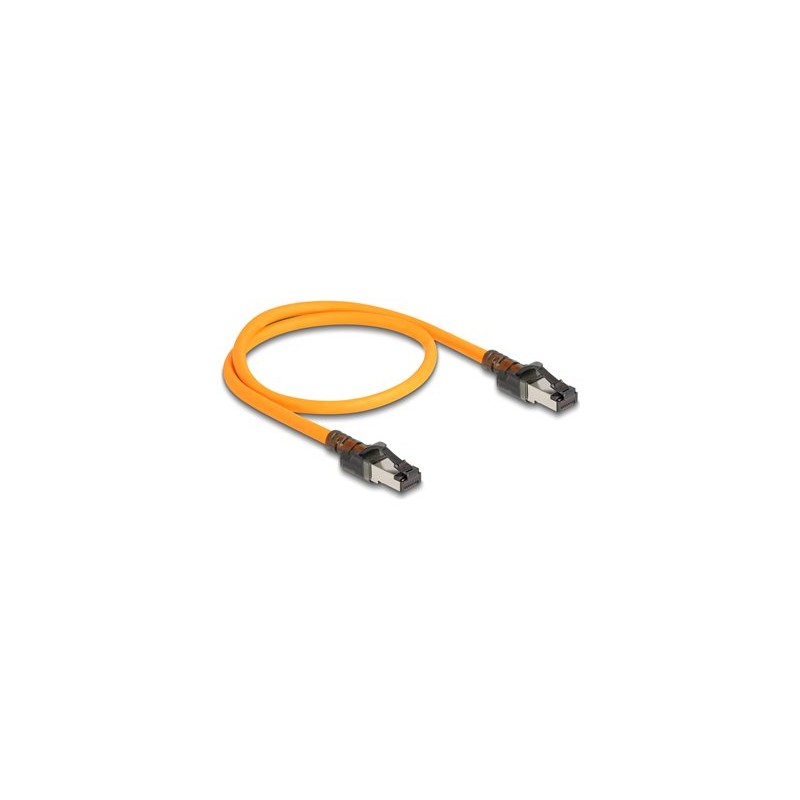 Delock - Patch kabel - RJ-45 (M) do RJ-45 (M) - 50 cm - 6.2 mm - S/FTP - CAT 6a - bootovaný, neobsahuje halogen, provedení bez