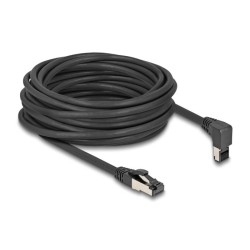 Delock - Patch kabel - RJ-45 (M) zahnutý nahoru do RJ-45 (M) rovné - 10 m - 6.2 mm - S/FTP - CAT 8.1 - neobsahuje halogen