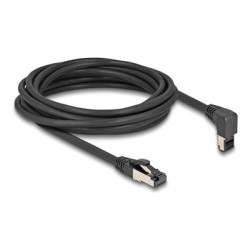 Delock - Patch kabel - RJ-45 (M) zahnutý nahoru do RJ-45 (M) prímý, bez zacvaknutí - 5 m - 6.2 mm - S/FTP - CAT 8.1
