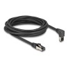 Delock - Patch kabel - RJ-45 (M) zahnutý nahoru do RJ-45 (M) prímý, bez zacvaknutí - 5 m - 6.2 mm - S/FTP - CAT 8.1