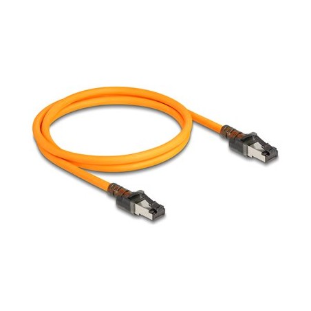 Delock - Sítový kabel - RJ-45 (M) do RJ-45 (M) - 1 m - 6.2 mm - S/FTP - CAT 6a - neobsahuje halogen, funkce vyhledávání portu