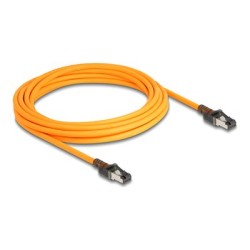 Delock - Patch kabel - RJ-45 (M) do RJ-45 (M) - 5 m - 6.2 mm - S/FTP - CAT 6a - neobsahuje halogen, provedení bez hrbolku