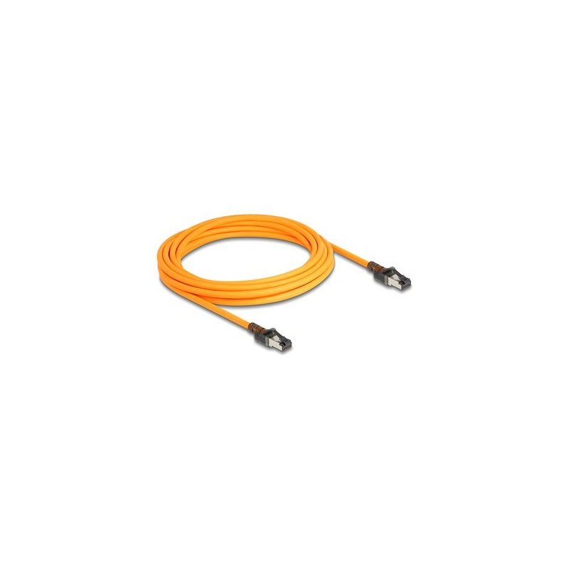 Delock - Patch kabel - RJ-45 (M) do RJ-45 (M) - 5 m - 6.2 mm - S/FTP - CAT 6a - neobsahuje halogen, provedení bez hrbolku