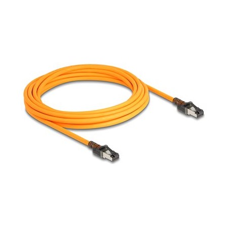 Delock - Patch kabel - RJ-45 (M) do RJ-45 (M) - 5 m - 6.2 mm - S/FTP - CAT 6a - neobsahuje halogen, provedení bez hrbolku