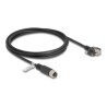 Delock - Sítový kabel - 8pinový M12-A (F) do RJ-45 (M) šroubovací - 2 m - 6.8 mm - FTP - CAT 5e - lisovaný, licna - cerná