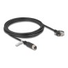 Delock - Sítový kabel - 8kolíkový M12 (F) do RJ-45 (M) šroubovací - 3 m - 6.8 mm - FTP - CAT 5e - A-kódované - cerná