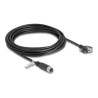 Delock - Sítový kabel - 8kolíkový M12 (F) do RJ-45 (M) šroubovací - 5 m - 6.8 mm - FTP - CAT 5e - A-kódované - cerná