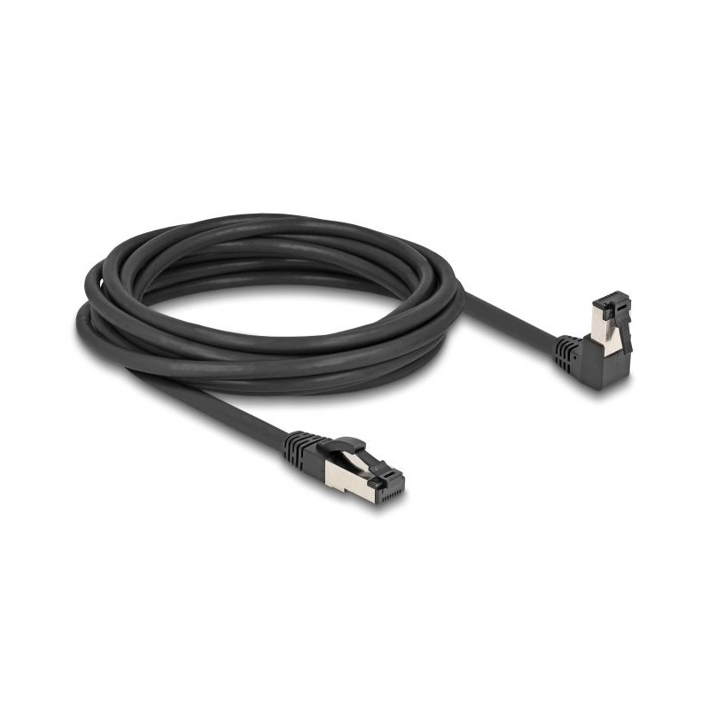 Delock - Patch kabel - RJ-45 (M) dolu zahnutý do RJ-45 (M) prímý, bez zacvaknutí - 5 m - 6.2 mm - S/FTP - CAT 8.1 - neobsahuje
