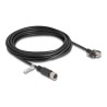 Delock - Sítový kabel - 4 piny M12-D (F) do RJ-45 (M) šroubovací - 5 m - 6.8 mm - FTP - CAT 5e - lisovaný, licna - cerná