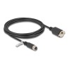 Delock - Sítový kabel - 8pinový M12-A (F) do RJ-45 (F) šroubovací - 3 m - 6.8 mm - FTP - CAT 5e - lisovaný, licna - cerná