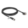 Delock - Sítový kabel - 8 pin M12-X (F) do RJ-45 (M) - 3 m - 6.8 mm - S/FTP - CAT 6a - krídlové šrouby - cerná