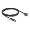 Delock - Sítový kabel - 8 pin M12-X (F) do RJ-45 (M) šroubovací - 2 m - 6.8 mm - S/FTP - CAT 6a - lisovaný, licna - cerná