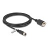 Delock - Sítový kabel - 4 piny M12-D (F) do RJ-45 (F) šroubovací - 3 m - 6.8 mm - FTP - CAT 5e - lisovaný, licna - cerná
