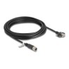 Delock - Sítový kabel - 8 pin M12-X (F) do RJ-45 (M) - 5 m - 6.8 mm - S/FTP - CAT 6a - krídlové šrouby - cerná