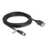 Delock - Sítový kabel - 8 pin M12-X (F) do RJ-45 (F) šroubovací - 5 m - 6.8 mm - S/FTP - CAT 6a - X-kódovaný - cerná