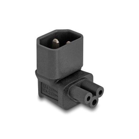 Delock - Adaptér napájení - IEC 60320 C14 do IEC 60320 C5 - 250 V - 2.5 A - 90° konektor - cerná