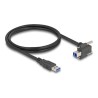 Delock - Kabel USB - USB typ A (M) rovné do USB Type B (M) zahnutý nahoru - USB 3.0 - 1 m - krídlové šrouby, up to 5 Gbps data