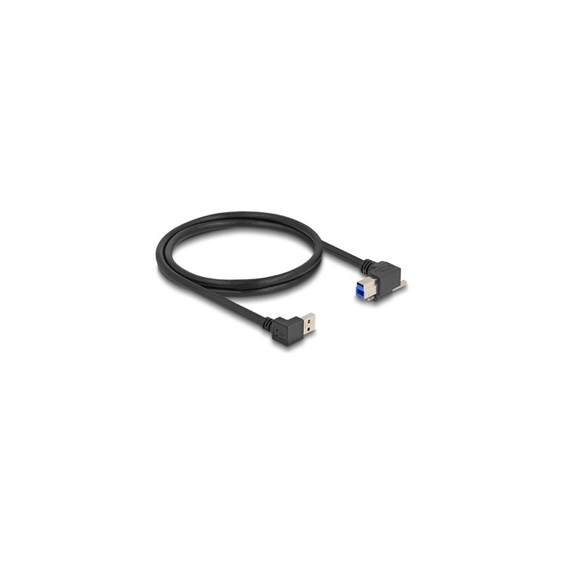 Delock - Kabel USB - USB typ A (M) dolu zahnutý do USB Type B (M) pravoúhlý - USB 3.0 - 1 m - krídlové šrouby, up to 5 Gbps