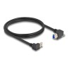 Delock - Kabel USB - USB typ A (M) dolu zahnutý do USB Type B (M) pravoúhlý - USB 3.0 - 1 m - krídlové šrouby, up to 5 Gbps