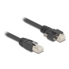 Delock - Sítový kabel - RJ-45 (M) do RJ-45 (M) šroubovací - 1 m - 6.5 mm - S/FTP - CAT 6a - podpora Gigabit Ethernet - cerná