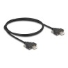Delock - Kabel USB - USB (M) do USB (M) - USB 2.0 - 1 m - krídlové šrouby - cerná