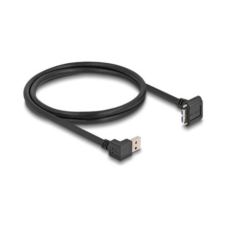 Delock - Kabel USB - USB typ A (M) dolu zahnutý do Micro-USB Type B (M) zkosené - USB 3.0 - 1 m - up to 5 Gbps data transfer