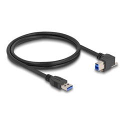 Delock - Kabel USB - USB typ A (M) rovné do USB Type B (M) pravoúhlý - USB 3.0 - 1 m - krídlové šrouby, up to 5 Gbps data