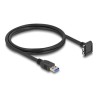 Delock - Kabel USB - USB typ A (M) dolu zahnutý do Micro-USB Type B (M) zahnutý nahoru - USB 3.2 Gen 1 - 1 m - krídlové šrouby
