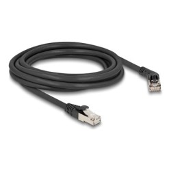 Delock - Patch kabel - RJ-45 (M) pravouhlý do RJ-45 (M) rovné - 3 m - 6 mm - S/FTP - CAT 6a - neobsahuje halogen, provedení bez